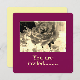 Sepia Rose Invitation