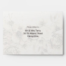 Sepia Rose - Wedding invitation envelope