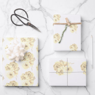 Sepia Rose Wrapping Paper Set