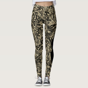 Sepia rough texture with notch relief leggings