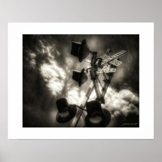 Sepia Rustbelt Rail Sentinel Poster Print