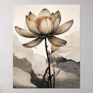 Sepia Serenity Poster