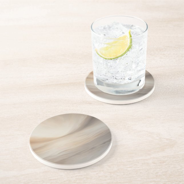 Sepia Serenity: Tranquil Tones Coaster (Side)