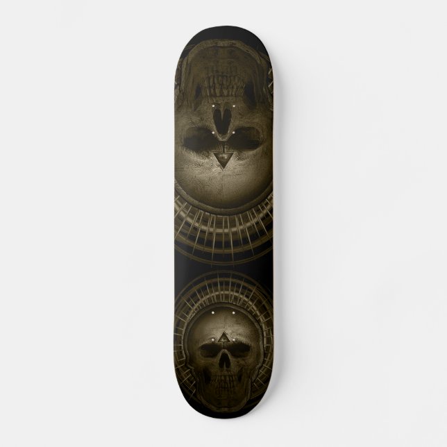 Sepia Skull skateboard (Front)