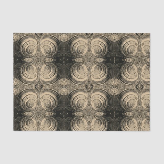Sepia Snail Patterned Tissue Paper (Front)