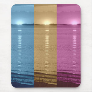 Sepia Sunset on the lake Mouse Pad