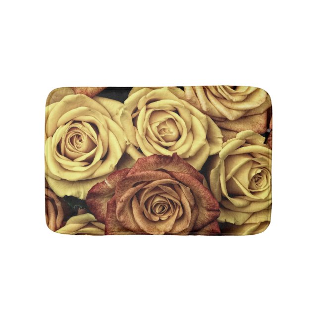 Sepia Tinted Roses Bath Mat (Front)