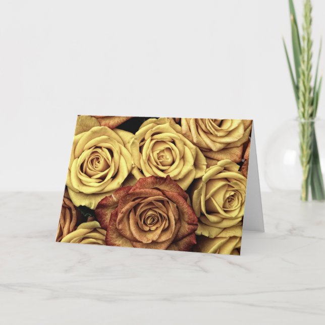 Sepia Tinted Roses Card (Front)