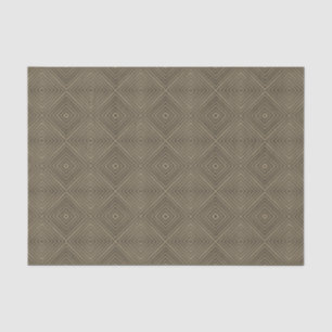 Sepia Tone Hypnotic Diamond Modern Pop Art Tissue Paper