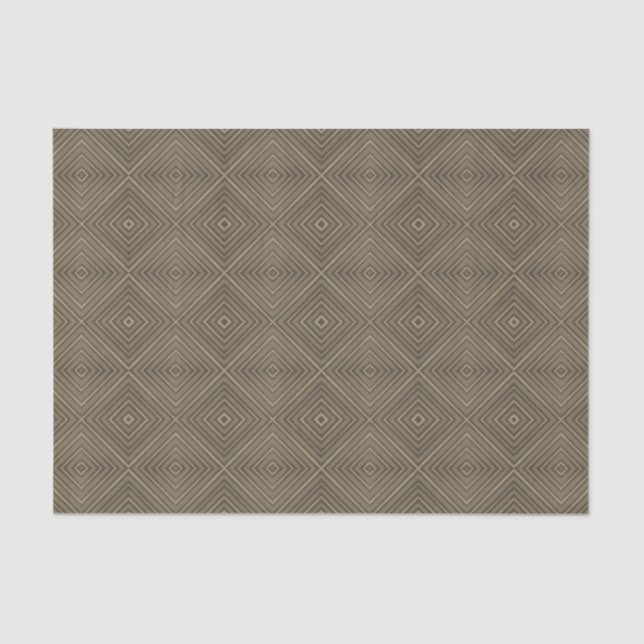 Sepia Tone Hypnotic Diamond Modern Pop Art Tissue Paper (Front)