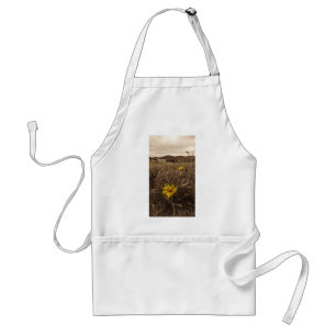 Sepia tone Yellow wildflowers Standard Apron