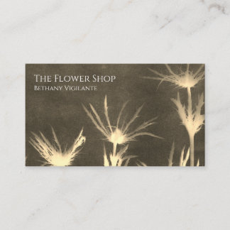 Sepia Toned Brown Flower Business Card