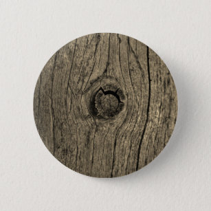 Sepia toned tree wood close up 6 cm round badge