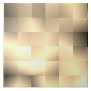 Sepia Tones in a Square Pattern Ceramic Tile