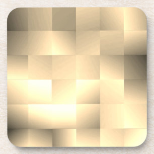 Sepia Tones in a Square Pattern Coaster