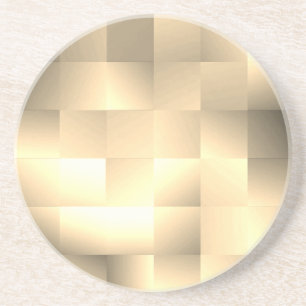 Sepia Tones in a Square Pattern Coaster