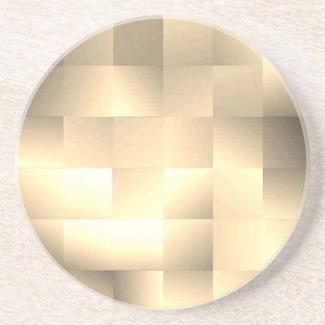   Sepia Tones in a Square Pattern Coaster (Front)