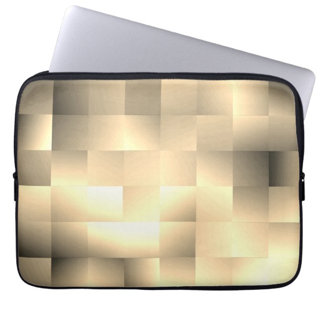   Sepia Tones in a Square Pattern Laptop Sleeve (Front)