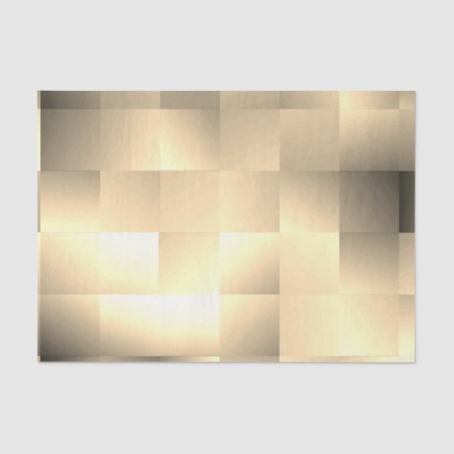   Sepia Tones in a Square Pattern Tissue Paper (Front)