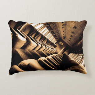 Sepia Train Seats  Decorative Cushion
