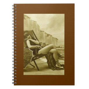 Sepia Vintage Bathing Beauty Notebook