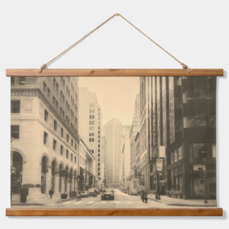 Sepia Vintage San Francisco Downtown  Hanging Tapestry