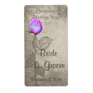 Sepia Vintage Spot Colour Rosebud Wedding Wine