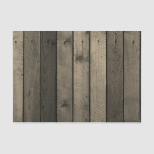 Sepia Vintage Style Wood Plank Tissue Paper