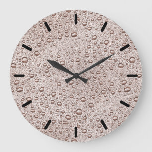 Sepia water droplets large clock