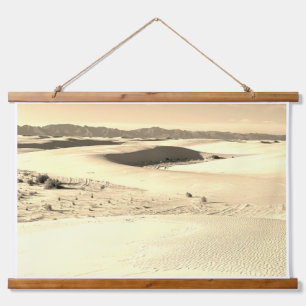 Sepia White Sands National Park Dunes Hanging Tapestry