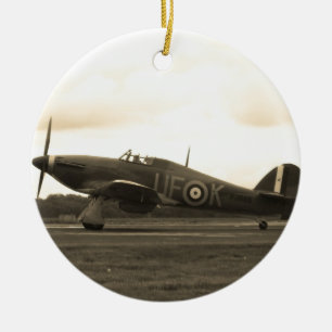 Sepiatone Hawker Hurricane Ceramic Ornament