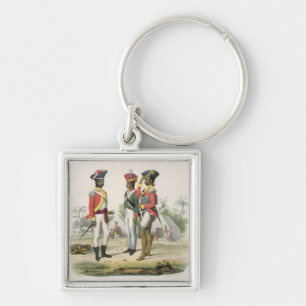 Sepoys, from 'L'Inde Francaise' by M.E. Burnouf, e Key Ring