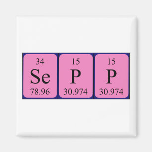 Sepp periodic table name magnet