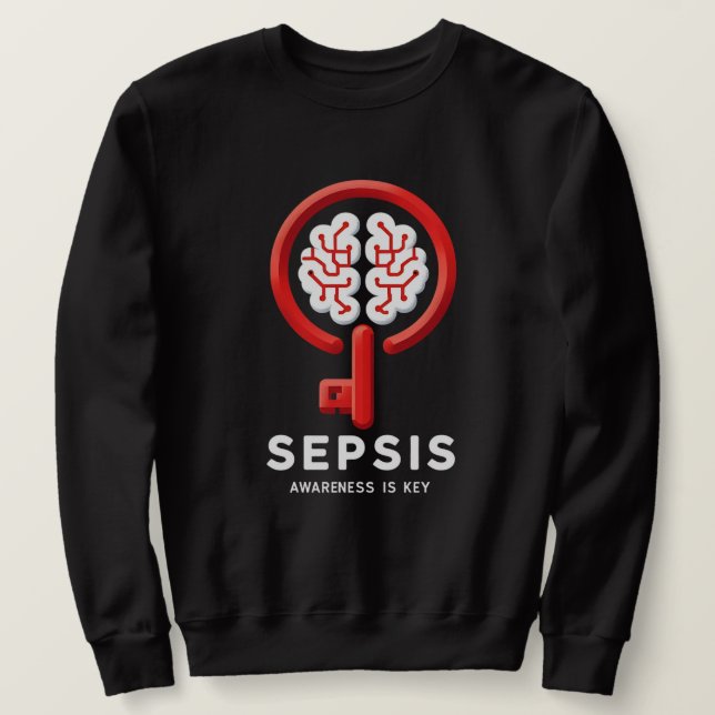 Sepsis Awareness is Key Sweatshirt (Design Front)