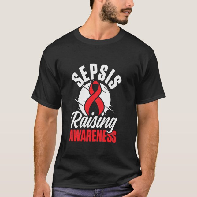 Sepsis Awareness Raising Warrior Survivor Support T-Shirt (Front)