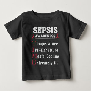 Sepsis Awareness T.I.M.E. Guide Baby T-Shirt