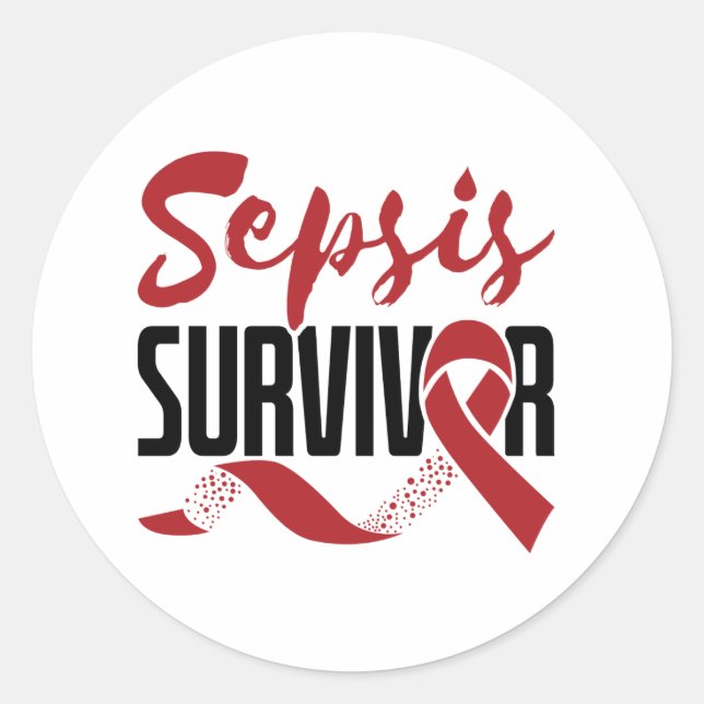 Sepsis Survivor Awareness Classic Round Sticker (Front)