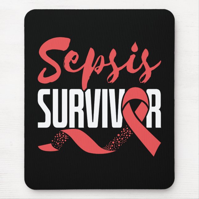 Sepsis Survivor Warrior Fighter Awareness Month Mouse Pad (Front)