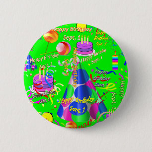 Sept, 1 Children's Birthday Button
