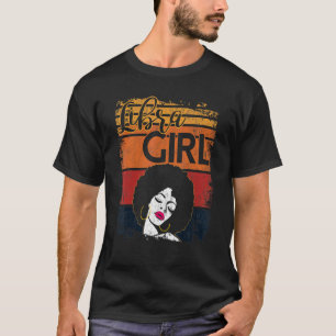 Sept 23 To Oct 23 Birthday Libra Girl Afro Hair Vi T-Shirt