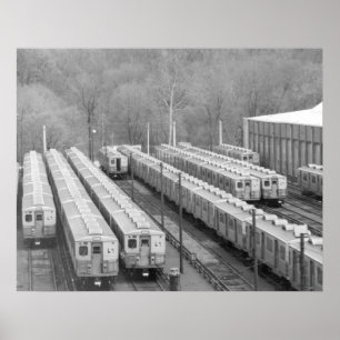 Septa Transit M-3 Market Frankford  Line Cars wide Poster
