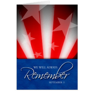 September 11 Patriot Day, American Flag Card