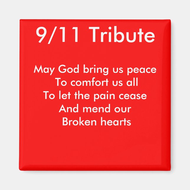 september 11 tribute magnet (Front)