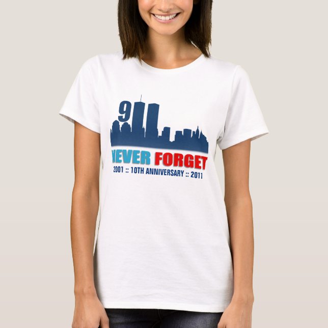 September 11th - Never Forget - WTC Skyline Shirt (Front)