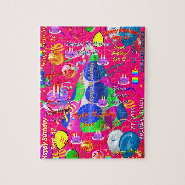 September, 12 Birthday Jigsaw Puzzle (Vertical)