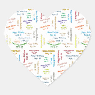 September, 15 Birthday Sticker