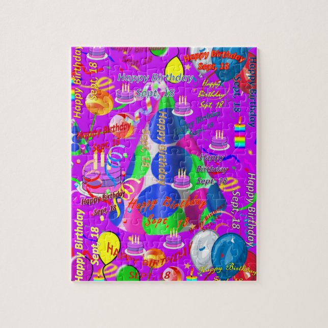 September, 18 Birthday Jigsaw Puzzle (Vertical)