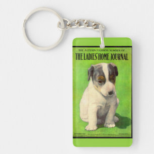 September 1906 Ladies Home Journal cover puppy Key Ring