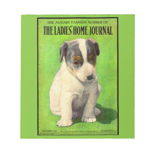 September 1906 Ladies Home Journal cover puppy Notepad (Front)
