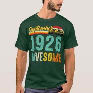 September 1926 Birthday Gift Shirt Vintage Septemb